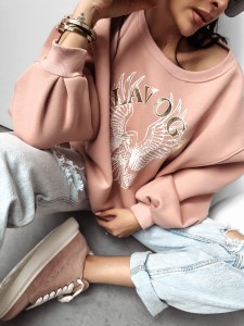 BLUZA FREEDOM PUDROWY RÓŻ