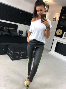 T-SHIRT NEON STRIPS LAMPAS LIMONKA