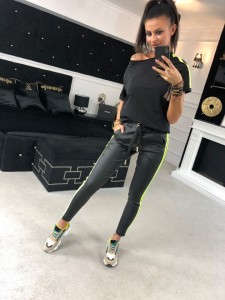 T-SHIRT NEON STRIPS LIMONKA