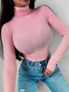 SWETER LAOS PUDROWY RÓŻ