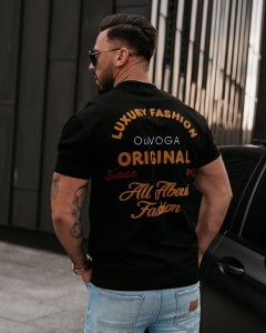 T-SHIRT MĘSKI LA CZARNY