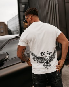 T-SHIRT MĘSKI O LA VOGA STRENGHT ECRU