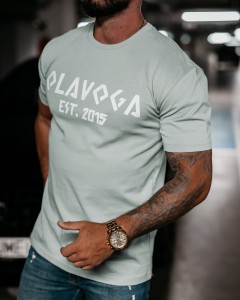 T-SHIRT MĘSKI GRECOS MEN JASNY SZARY