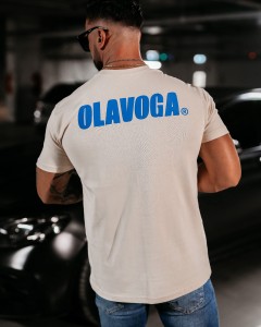 T-SHIRT MĘSKI UNLOCK O LA VOGA BEŻOWY 
