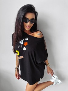 T-SHIRT MULBERRY CZARNY