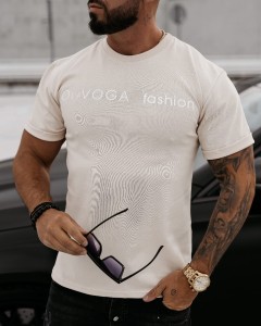 T-SHIRT MĘSKI ZONE BEŻOWY 
