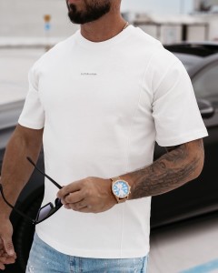 T-SHIRT MĘSKI SILVER O LA VOGA ECRU