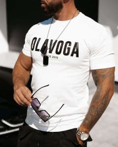 T-SHIRT MĘSKI O LA VOGA WINGER ECRU