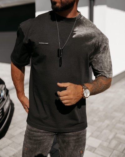 T-shirt męski SNAKE ciemny szary 315.JPG