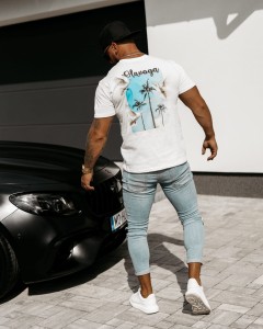 T-SHIRT MĘSKI O LA VOGA FLOYD BIAŁY