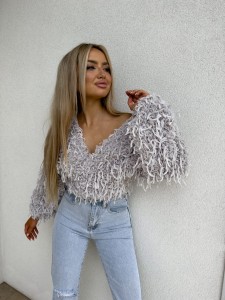 SWETER DAMSKI RICH BY ME SZARY