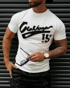 T-SHIRT MĘSKI O LA VOGA BRAKE ECRU