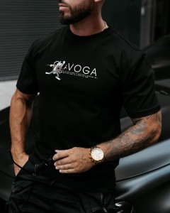 T-SHIRT MĘSKI O LA VOGA BASTY CZARNY
