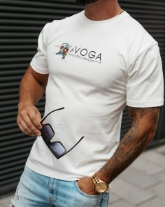 T-SHIRT MĘSKI O LA VOGA BASTY ECRU