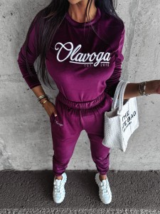 KOMPLET DAMSKI O LA VOGA SOULMATE ŚLIWKOWY