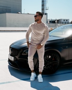 KOMPLET MĘSKI O LA VOGA HEYDAY BEŻOWY