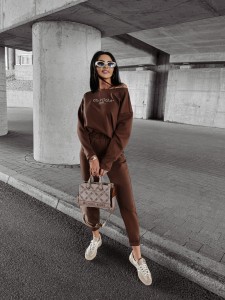 KOMPLET DAMSKI O LA VOGA BONITA CZEKOLADOWY