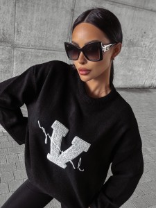 SWETER DAMSKI O LA VOGA VICI CZARNY