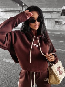 BLUZA DAMSKA CALMIA O LA VOGA CZEKOLADOWY
