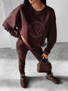 KOMPLET DAMSKI DOWNTOWN O LA VOGA CZEKOLADOWY