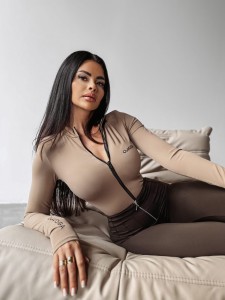 BODY DAMSKIE FITTI O LA VOGA BEŻOWY