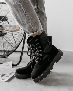 BUTY DAMSKIE WORKERY HIKER O LA VOGA CZARNY