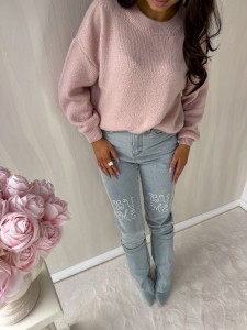 SWETER DAMSKI NERYS BY ME PUDROWY RÓŻ