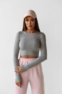 SWETER DAMSKI JACQUELINE O LA VOGA SZARY