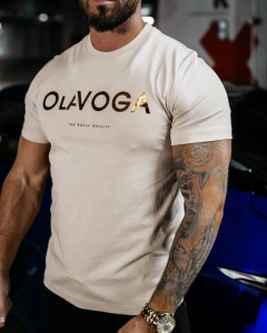 T-SHIRT MĘSKI JEETEE O LA VOGA BEŻOWY