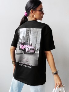 T-SHIRT DAMSKI SATURO O LA VOGA CZARNY