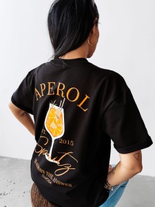 T-SHIRT DAMSKI SPRITZ O LA VOGA CZARNY