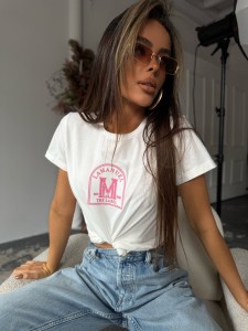 T-SHIRT DAMSKI AURA ECRU