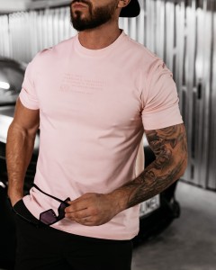 T-SHIRT MĘSKI VALOR O LA VOGA PUDROWY RÓŻ