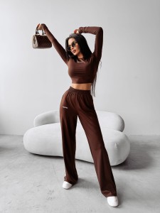 KOMPLET DAMSKI CANARY O LA VOGA CZEKOLADOWY