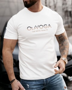 T-SHIRT MĘSKI LEVY O LA VOGA ECRU