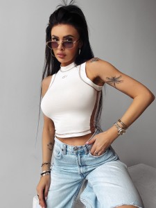 TOP DAMSKI LYON O LA VOGA ECRU