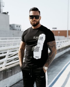T-SHIRT MĘSKI SLEEK O LA VOGA CZANY