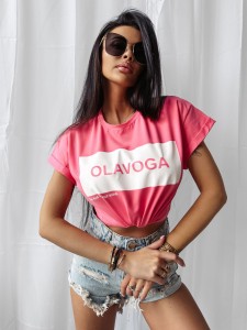 T-SHIRT DAMSKI SNACK O LA VOGA KORAL