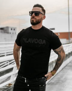 T-SHIRT MĘSKI GO O LA VOGA CZARNY 