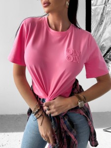 T-SHIRT DAMSKI SOFT ROSE O LA VOGA RÓŻOWY