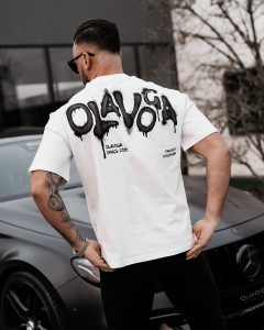 T-SHIRT MĘSKI GOOSE OLAVOGA ECRU