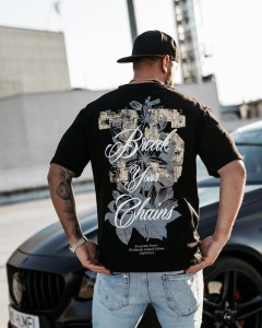 T-SHIRT MĘSKI GREAK OLAVOGA CZARNY