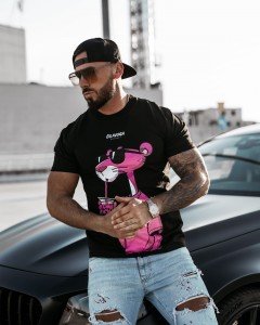 T-SHIRT MĘSKI HILL OLAVOGA CZARNY