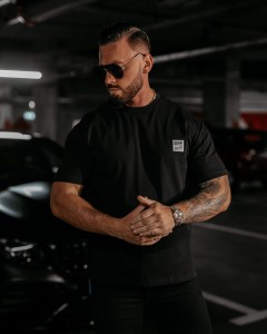 T-SHIRT MĘSKI LANDO O LA VOGA CZARNY