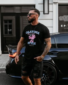 T-SHIRT MĘSKI COMPRE O LA VOGA CZARNY