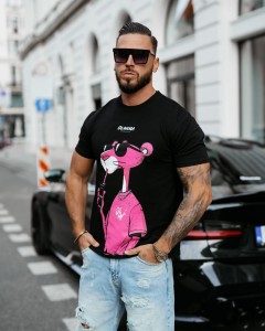 T-SHIRT MĘSKI HILLER O LA VOGA CZARNY