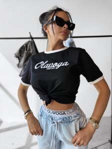 T-SHIRT DAMSKI AVEN OLAVOGA CZARNY