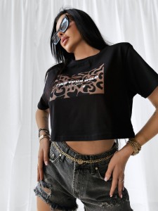 T-SHIRT DAMSKI CITY O LA VOGA CZARNY