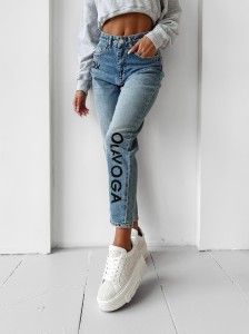 SPODNIE JEANSOWE DAMSKIE LOFI OLAVOGA NIEBIESKI