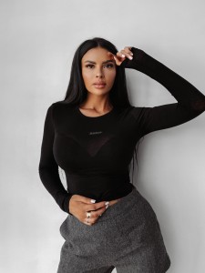 BLUZKA DAMSKA HEARTLIGHT O LA VOGA CZARNY